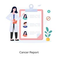 Cancer Report Design vector