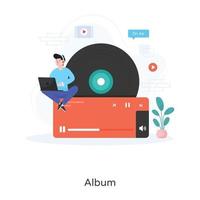 álbum de música de moda vector