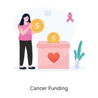 Cancer Funding and Donation vector