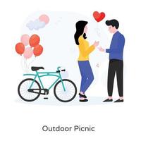 picnic al aire libre vector