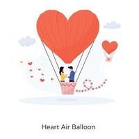 Heart Air Balloon vector