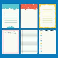 Blank Note Paper For Children Education vector