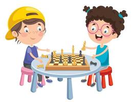 Chess Game Board And Pieces vector