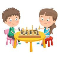 Chess Game Board And Pieces vector