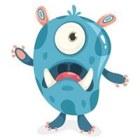 Cartoon Character Of Funny Little Monster vector