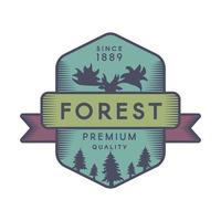 Forest color logo template vector