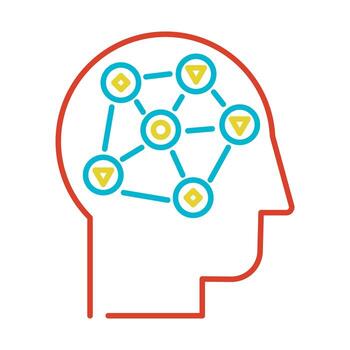 Data analysis linear vector icon on white background