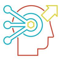 Problem solving and decision making linear vector icon