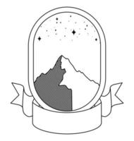 cute mountain insignia vector