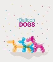 diseño de perros globos vector