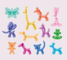 balloons animals design vector