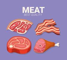 letras de calidad de carne vector