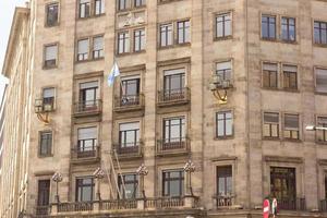 Building and windows in the centre of Barcelona photo