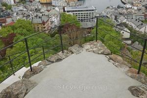 View of Alesund in Norway from look out point of Fjellstua photo