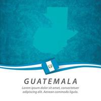 bandera de guatemala con mapa vector