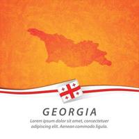 bandera de georgia con mapa vector