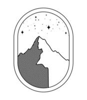 emblema de silueta de montaña vector