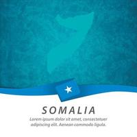 bandera de somalia con mapa vector