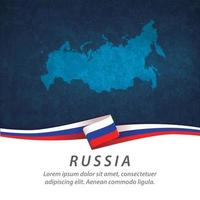 bandera de rusia con mapa