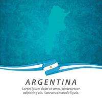 bandera argentina con mapa vector