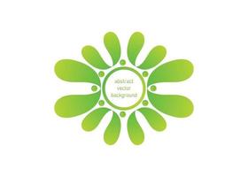 Plantilla de diseño de banner web hexagonal floral verde. utilizado para el icono de fondo, diseño web, elemento de diseño. vector