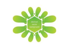 green floral hexagonal web banner design template. used for background icon , web design, design element. vector