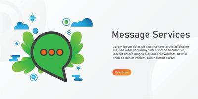 message Landing page template. creative website template designs. editable Vector illustration.