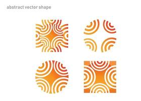 abstract geometric shape. gradient style modern geometic shape vector