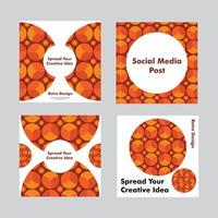 set of social media post design. design template. beautiful background. vector