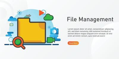 file management Landing page template. creative website template designs. editable Vector illustration.