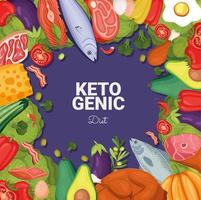 ketogenic diet lettering vector