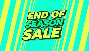 End of season sale banner. Sale banner template design. vector