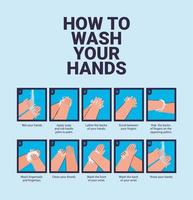 clean hands brochure vector