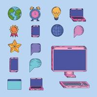 online icons set vector