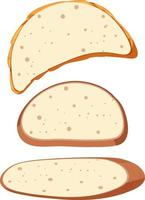 conjunto de pan y tostadas saludables vector