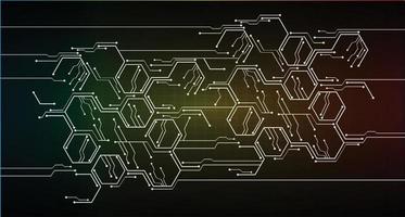 Fondo de concepto de tecnología futura de circuito cibernético vector