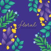 cute floral invitation vector