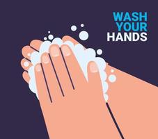 clean hands poster vector