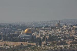 View of the old city of Jerusalem in Israel photo
