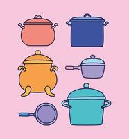 cooking pot bundle vector