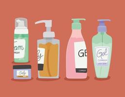 set of skin care icons vector