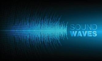 Sound waves oscillating dark light vector