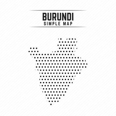 Dotted Map of Burundi