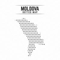 Dotted Map of Moldova vector