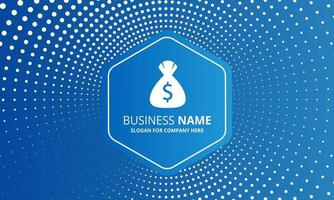 Modern Blue Gradient business Background With Dots vector