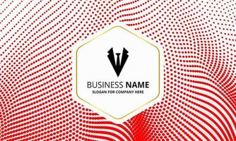 Creative Red Business Background With Halftone vector