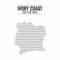 Dotted Map of Ivory Coast vector