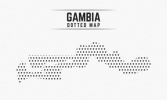 Dotted Map of Gambia vector