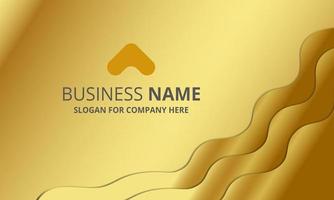 Modern Golden Wavy Corporate Business Background vector