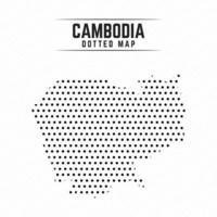 Dotted Map of Cambodia vector